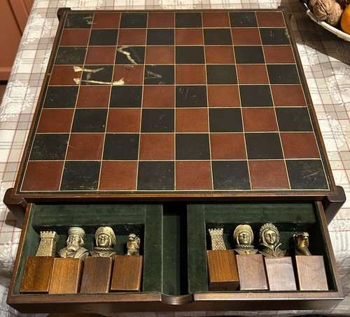 Scacchiera vintage legno - scacchiera,