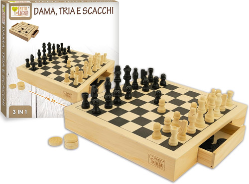 Scacchiera in legno - scacchiera,