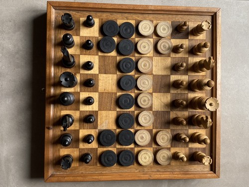 Scacchiera dal negro vintage - scacchiera,
