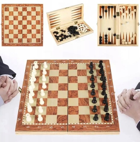Scacchiera legno con - in,