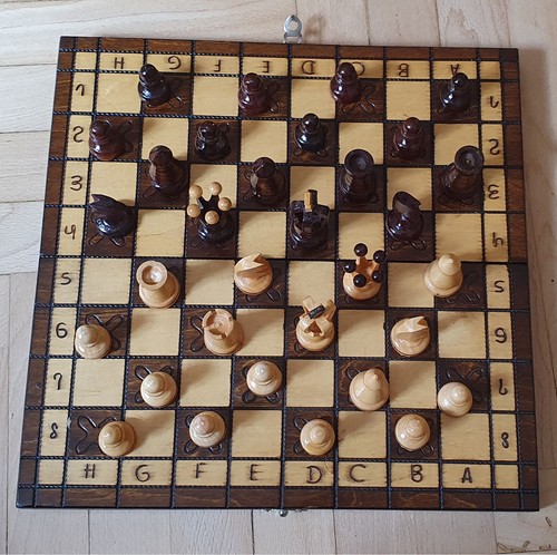 Scacchiera pieghevole legno - scacchiera,