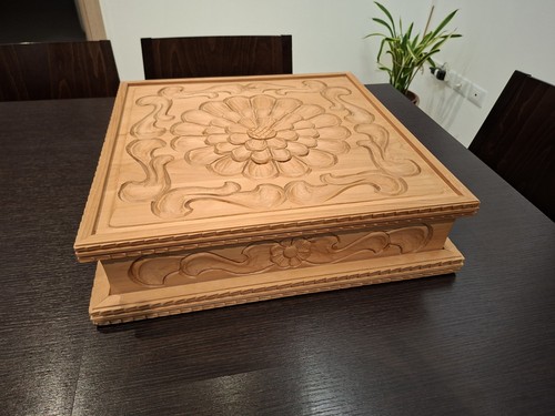 Scacchiera legno intagliata - legno,