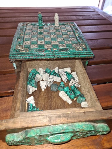 Scacchiera atzeca legno con - in,