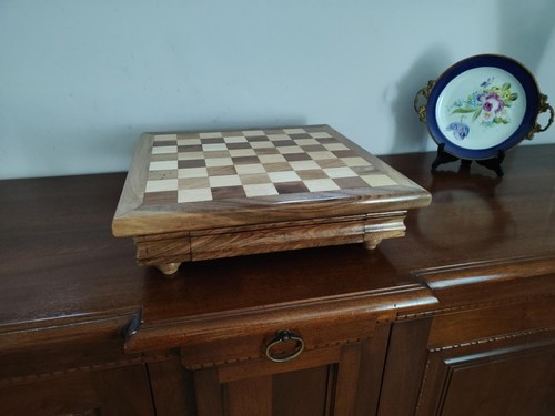 Scacchiera legno noce e - in,