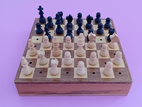 Pratica scacchiera legno - pratica, in