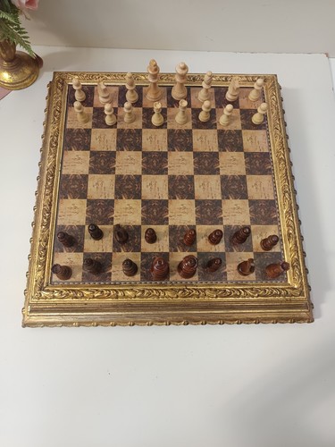 Scacchiera legno con - in,