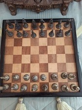 Scacchi scacchiera in legno e