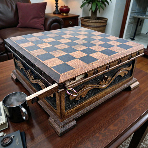 Scacchiera puzzle vintage - ,