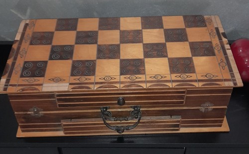 Scacchiera vintage legno - vintage, in