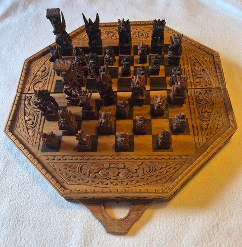 Scacchiera legno scrigno - legno, a