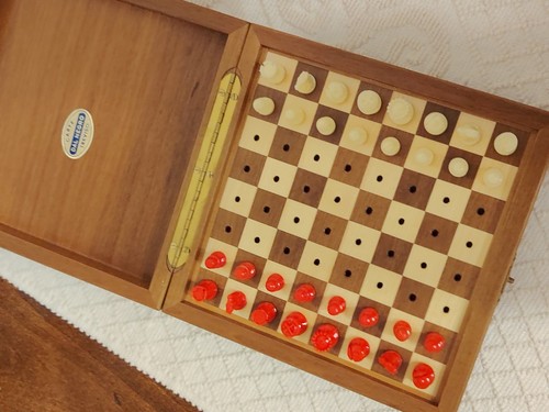 Scacchiera legno viaggio - scacchiera, in