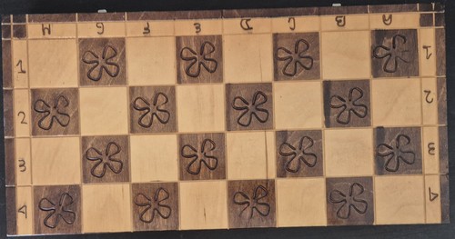Scacchiera legno fatta - legno, a