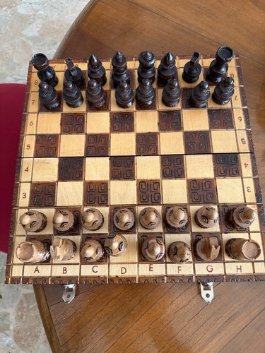 Scacchiera legno antica - scacchiera,